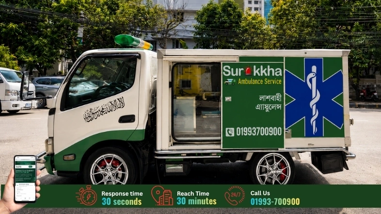 Surokkha freezing ambulance dead body transport Bangladesh 24/7