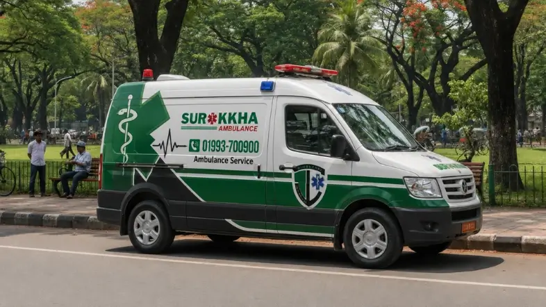 Surokkha Non-AC ambulance affordable patient transfer Bangladesh 24/7