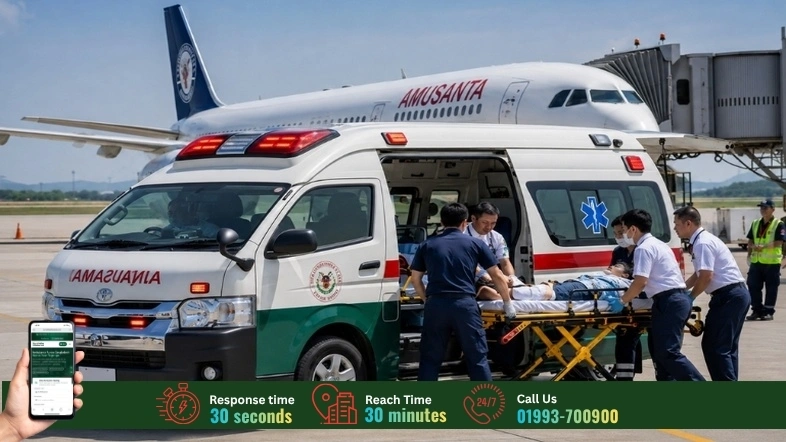 Surokkha ICU ambulance critical care patient transfer Bangladesh 24/7