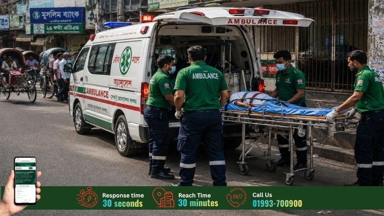 Surokkha AC ambulance service Bangladesh 24/7 patient transfer